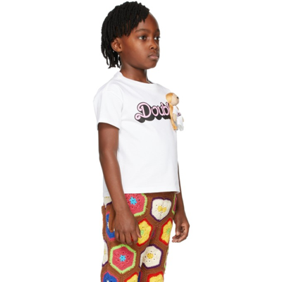 Shop Doublet Ssense Exclusive Kids Logo Doll T-shirt In White/pink