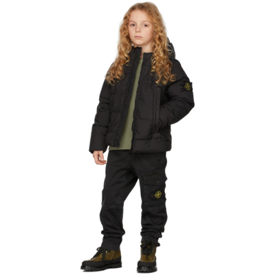 Stone Island Junior Kids Black Down Crinkle Reps Ny Jacket In V0029 Black |  ModeSens