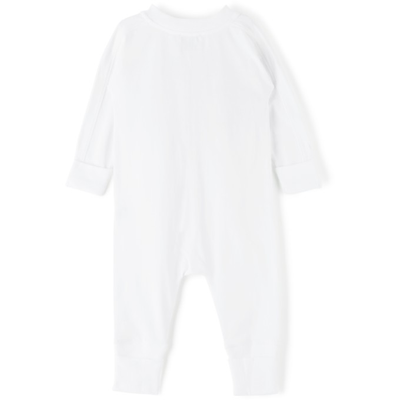 Shop Burberry Baby Cleo Logo Bodysuit Set In White