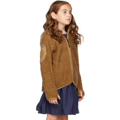 Molo Kids Fleece Ulan Zip-up Sweater In 8342 Sandstone