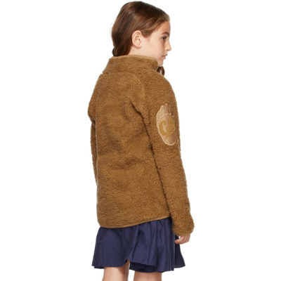 Molo Kids Fleece Ulan Zip-up Sweater In 8342 Sandstone