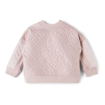 Shop Burberry Baby Pink Quilted Timothie Sweatshirt In Pastel Pink