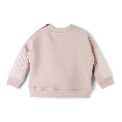 Shop Burberry Baby Pink Quilted Timothie Sweatshirt In Pastel Pink