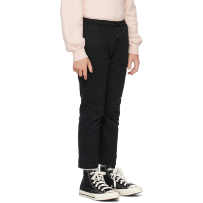 Shop Kenzo Kids Black Insulated Logo Trousers In 09p Black