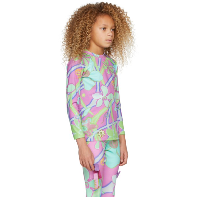 Shop Collina Strada Ssense Exclusive Kids Multicolor Swim Long Sleeve T-shirt In Hot Pink Zebra Flora