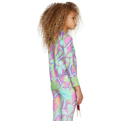 Shop Collina Strada Ssense Exclusive Kids Multicolor Swim Long Sleeve T-shirt In Hot Pink Zebra Flora