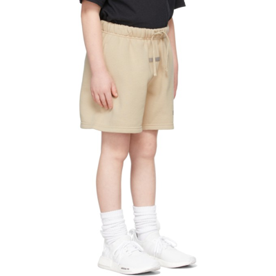 Shop Essentials Ssense Exclusive Kids Beige Sweat Shorts In Linen