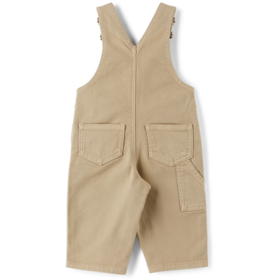 Shop Bonpoint Baby Denim Alexandre Overalls In 063 Ficelle