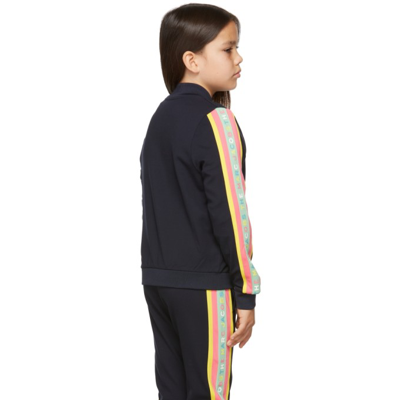 Shop Marc Jacobs Kids Navy 'the Track Jacket' Zip-up Jacket In 84e Navy