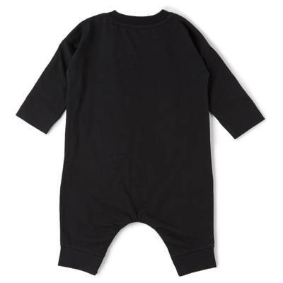 Shop Burberry Baby Thomas Bear Bodysuit Set In Black
