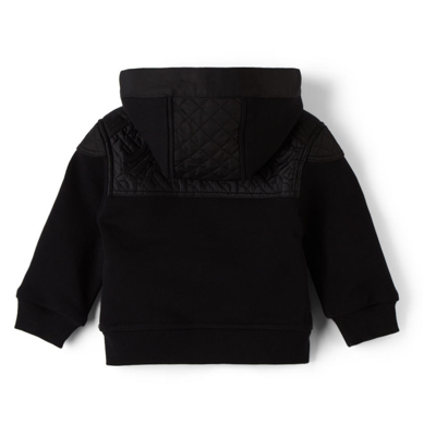 Shop Burberry Baby Black Quilted Timothie Sweatshirt