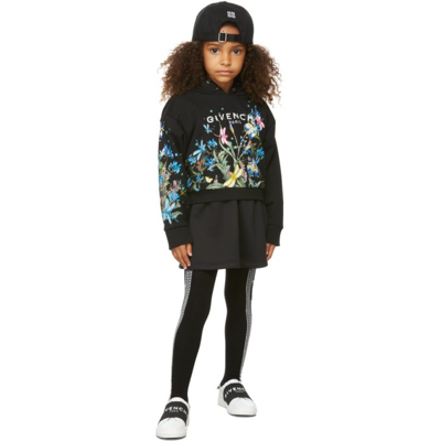 Shop Givenchy Kids Black Cropped Hoodie In 09b Black