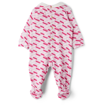 Shop Versace Baby Pink La Greca Grow Bodysuit Set In 5p150 Fuxia+pink