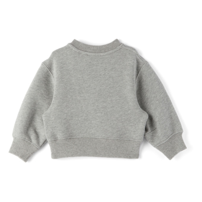 Shop Burberry Baby Grey Classic Bear Sweatshirt In Grey Melange