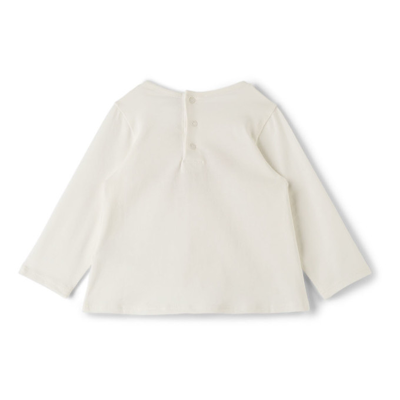Shop Chloé Baby White Plants Logo Long Sleeve T-shirt In 117 Offwhit