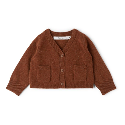 Shop Bonpoint Baby Cashmere Thymael Cardigan In 065a Terre De Sienne
