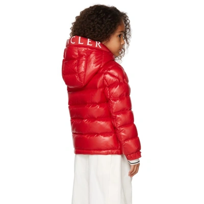 Shop Moncler Kids Red Down Salzman Puffer Jacket In 455 Red