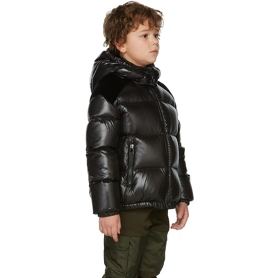 Shop Moncler Kids Black Down Chouelle Jacket In 999 Black