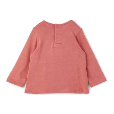 Shop Chloé Baby Pink & Gold Logo Long Sleeve T-shirt In 44v Salmon