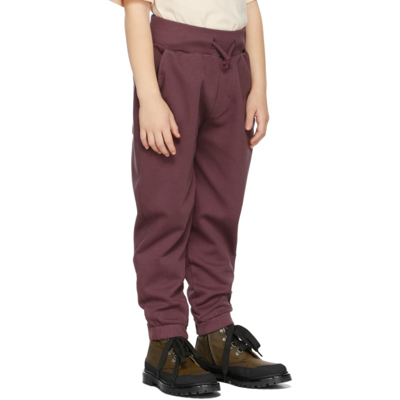Shop Repose Ams Kids Purple Organic Cotton Lounge Pants In Grape
