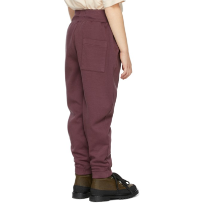Shop Repose Ams Kids Purple Organic Cotton Lounge Pants In Grape