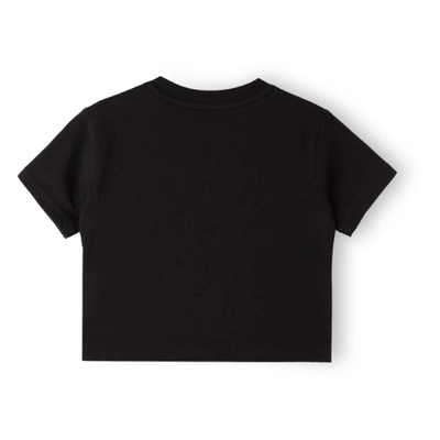 Shop Burberry Baby Black Vintage Check Logo T-shirt