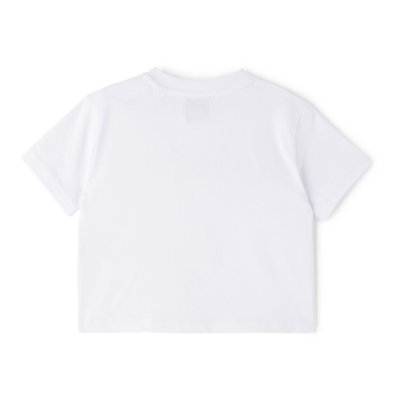 Shop Burberry Baby White Vintage Check Logo T-shirt