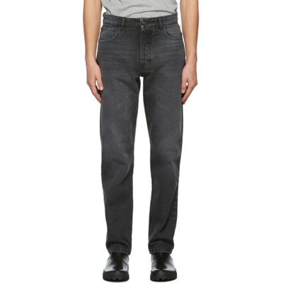 Shop Ami Alexandre Mattiussi Black Mid-washed Jeans In 31 Black