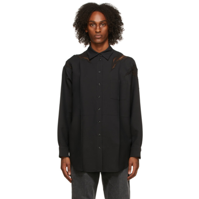 Peter Do Black Lace Flame Shirt In Black/black | ModeSens 