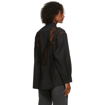 Peter Do Black Lace Flame Shirt In Black/black | ModeSens 
