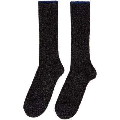 Shop Paul Smith Four-pack Black Quash Lurex Socks In 79 Black