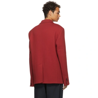 Shop Marni Compact Sweatshirt Blazer In 00r84 Red