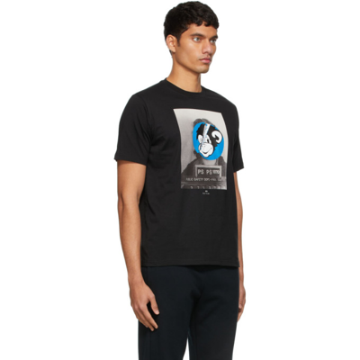 Shop Ps By Paul Smith Black Photofit Monkey T-shirt In 79 Blacks
