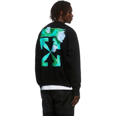 Shop Off-white Black Tornado Arrow Skate Crewneck Sweatshirt In Black/multi