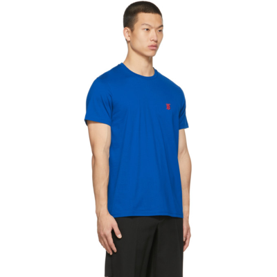 Shop Burberry Parker Logo T-shirt In Midnight Na