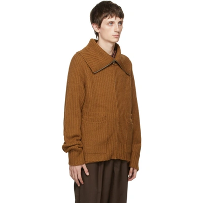 Shop Bed J.w. Ford Tan Sailor Collar Cardigan In Camel