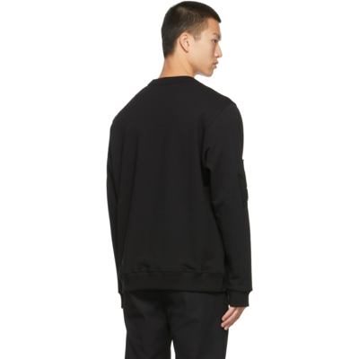 Shop Burberry B Logo Crewneck Sweatshirt In Black