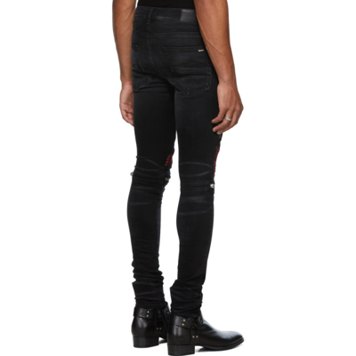 Shop Amiri Velvet Pj Mx2 Jeans In Aged Black