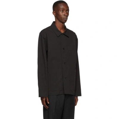 Shop Margaret Howell Black Button Up Shirt