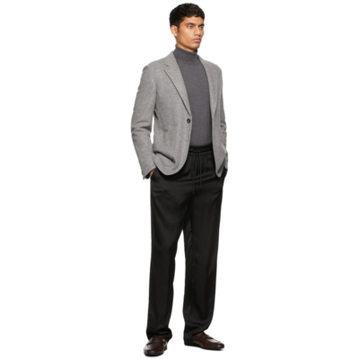 Shop Ermenegildo Zegna Grey Felted Cashmere Blazer In 287146 Grey