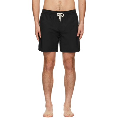 Shop Polo Ralph Lauren Black Traveler Swim Shorts In Polo Black