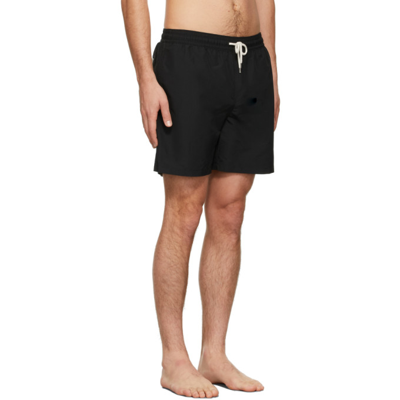 Shop Polo Ralph Lauren Black Traveler Swim Shorts In Polo Black