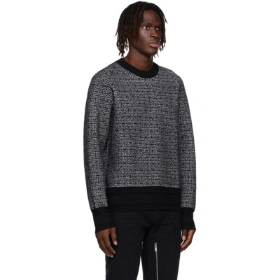 Shop Givenchy Black & White 4g Sweater In 004-black/white