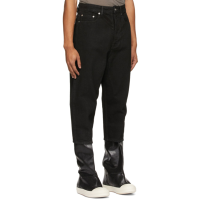 Shop Rick Owens Drkshdw Black Collapse Jeans In 09 Black