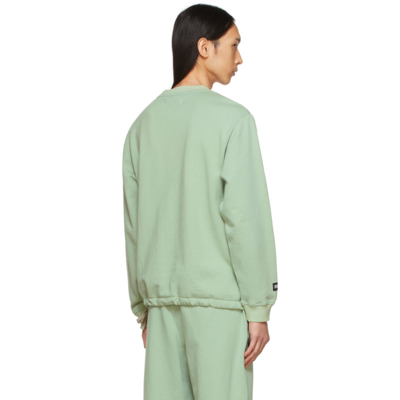 Shop Double Rainbouu Green 'flowers' Couch Surf Sweatshirt In Mint