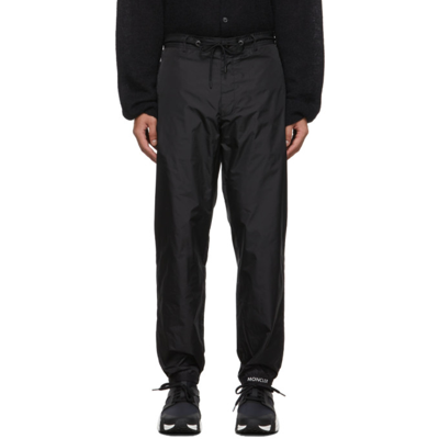 Shop Moncler Black Nylon Lounge Pants In 999 Black