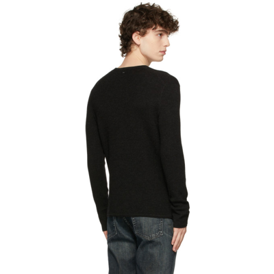 Shop Rag & Bone Black Collin Crewneck Sweater