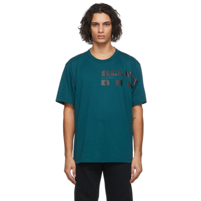 Shop Helmut Lang Blue Macro Mix T-shirt In Ssg Neptune