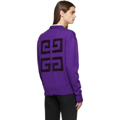 Shop Givenchy Purple 4g Needle Punch Sweater In 500-purple