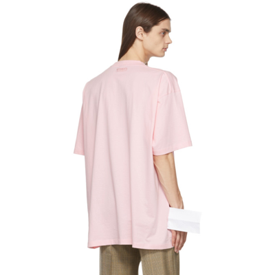 Vetements Pink Logo Label T-shirt In Rosa | ModeSens
